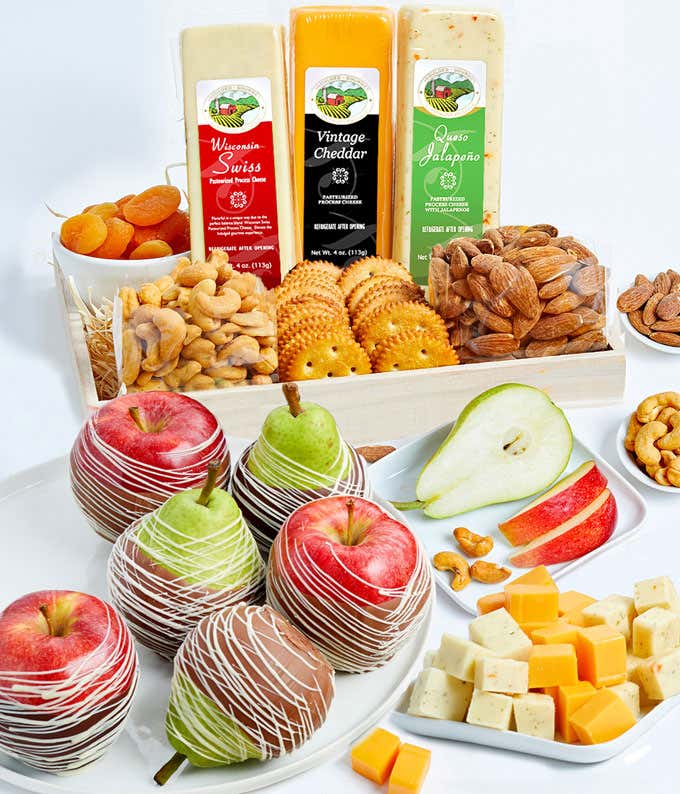 Premium Fruit, Cheese, Crackers, & Nuts Tray
