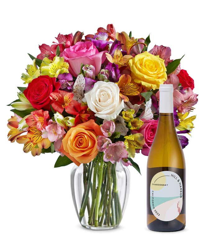 Roses &amp; Lilies with White Wine